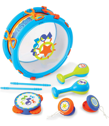 Kidoozie My First Drum Set, 6 Instrumentos Para Niños A Part