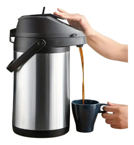 Garrafa Térmica Inox Alavanca 2,5l Café Tereré Chá Chimarrão