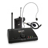 Microfone Sem Fio Auricular Bivolt Mini-v Preto Skp