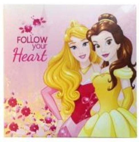 Cuadro Infantil ( Canvas) Princesas Disney Heart (28x28cm)