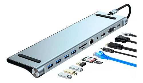 Dockstation Hub Usb Tipo C P/macbook Dell Lenovo Thunderbolt