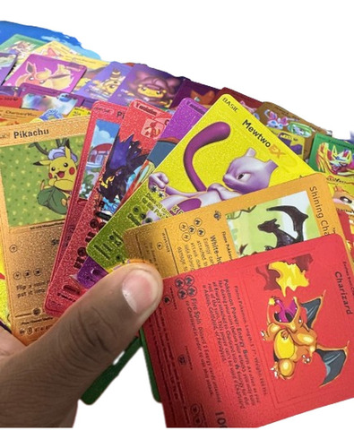 Kit 20 Cartas Pokémon Folha De Ouro Douradas +brinde