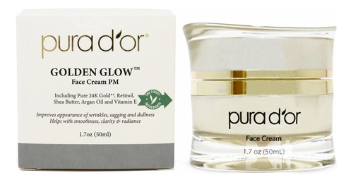 Pura D'or Golden Glow - Crema Facial Pm (1.7 Onzas) Antienve