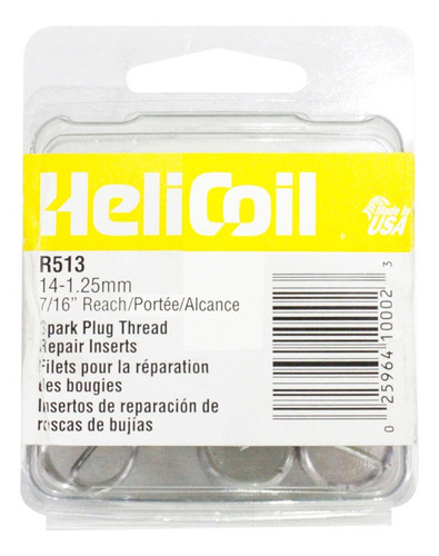 6 Insertos Reparación De Bujias 14-1.25mm L 7/16 Helicoil