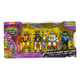 Tortugas Ninja Mutantes Mayhem Set 4 Figuras Con Disfraz