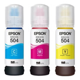 Tinta Epson T504 Cian Magenta Amarillo Imp L4150 L4160 Original C/u