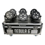 Tecshow Nebula 6 Kit De 20 Tachos Par Led + Flightcase