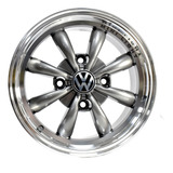 Rines 17x7 Deportivos Para Vocho 4/130 Vw Logo Gun Metal 