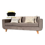 Sillon Sofa Nordico 3 Cuerpos Chenille Línea Premiun 