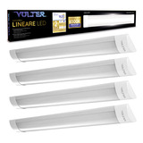 Promoção 4 Luminarias Led Sobrepor Linear 18w 6500k 60cm