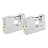 Juego Candados P/cortina Llave Estándar 2 Piezas Lock Color Gris