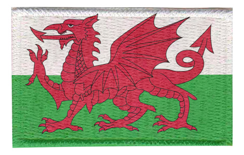 Patch Sublimado Bandeira País De Gales 5,5x3,5 Bordado
