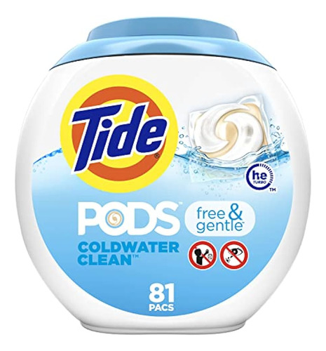 Detergente Para Ropa Suave Y Sin Mareas, 81 Unidades, Sin Pe