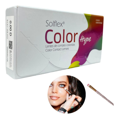 Lente De Contato Solflex Color Hype Halloween Entrega Rápida