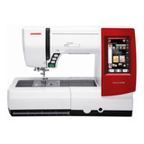 Máquina De Coser Recta Janome Memory Craft 9900 Portable Blanca Y Roja 220v