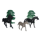 Set De 3 Caballos Animales - Juguete Maqueta Escala Bootleg