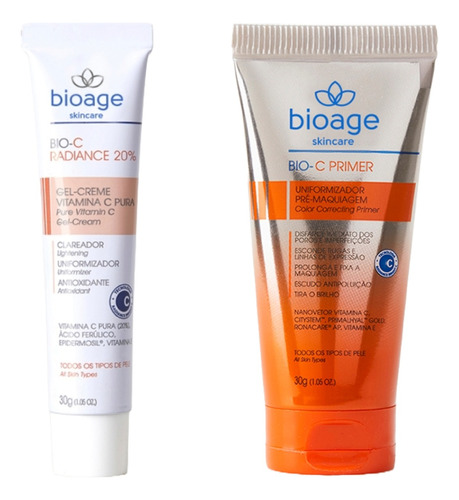 Bio-c Primer + Creme Clareador Facial Vitamina C Bioage
