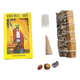 Tarot Rider Waite + Palo Santo + Salvia + Copal + 4 Quarzos