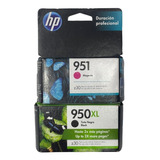 Cartucho Kit X2 Hp 950xl Negro + 951 Magenta Estandar