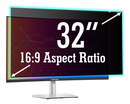 Aconetmax Filtro De Pantalla De Privacidad De 32 Pulgadas Pa
