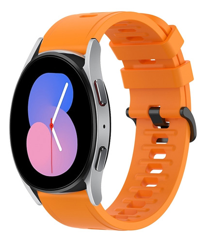 Correa De Reloj Naranja De Silicona Suave Para Samsung Galax