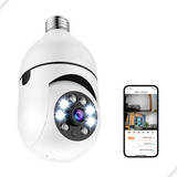 Câmera Ip Lâmpada Segurança 360° Visão Noturna Espiã Wifi Hd