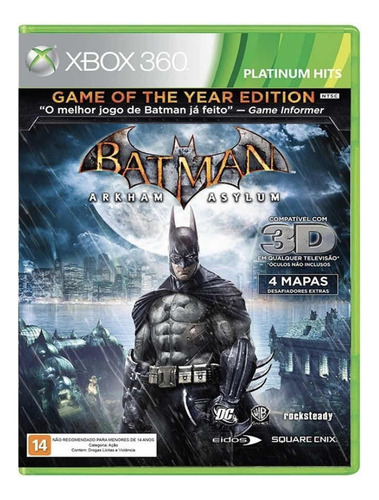Jogo Batman Arkhan Asylum Original Xbox 360