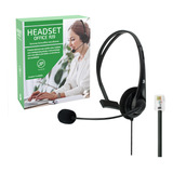 Headset Office 5+ Com Conector Rj9 Mono Plug And Play 1.5m