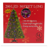 Serie Luces Navideñas Multicolor Arbol De Navidad 200 Leds 