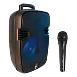 Parlante Inalambrico Karaoke Portatil Bt 150w Led +microfono