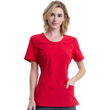 Top / Polera De Uniformes Clinicos Infinity Cherokee - Rojo