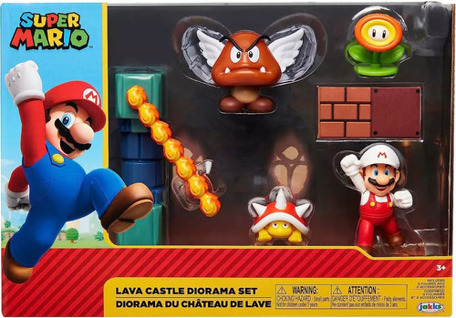 Super Mario Bros Set Diorama Castillo De Lava Nintendo 40015