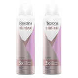 Desodorante Aero Rexona Clinical 150ml Fem Classic-kit C/2un