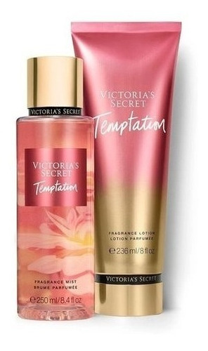  Victoria's Secret Loção + Body Splash Temptation Kit C/2 Fragrância Sim Tipo De Embalagem Pote Tipos De Pele Normal