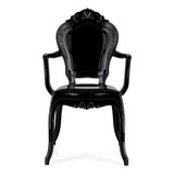 Silla Con Apoyabrazos Bella Negro - Luis Xv - Sillon Negro