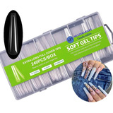 Tips Sistema Soft Gel Ultra Finos Flexibles Xxl 240 Un