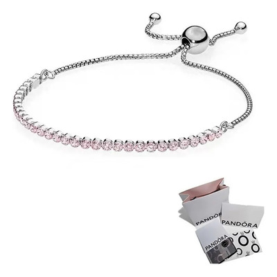 Brazalete Pandora Tenis Rosa Deslizante Kit De Regalo