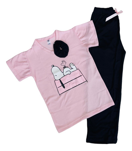 Pijamas Para Niñas Manga Corta Y Pantalón Largo