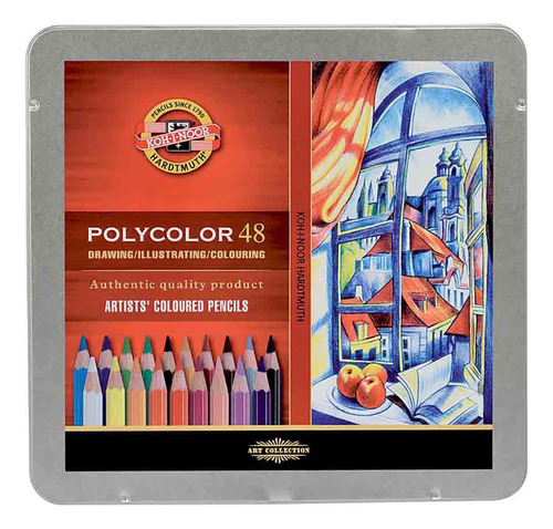 Lápiz De Color Artístico Koh-i-noor Polycolor De 48 Colores