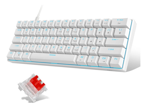 Teclado Mecánico Al 60%, Teclado Para Juegos Magegee Con Roj