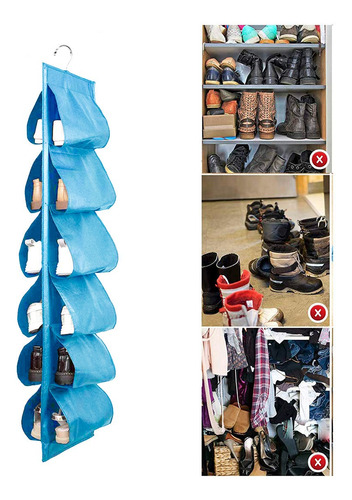 Organizador De Zapatos Zapatillas 6 Compartimentos Tela