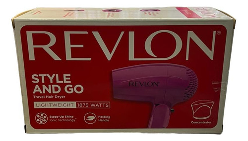 Secadora Revlon Mini Viaje Se Dobla Con Boquilla 1875w