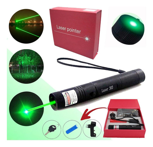 Caneta Laser Pointer Verde Ultra Forte Alcance 50km