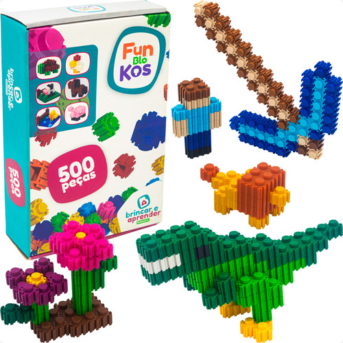 Brinquedo Blocos De Montar Infantil Educativo Monta Monta 3d