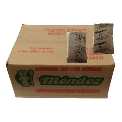 Azúcar Blanco Mendez Sobres 800 Unidades 6.25g Cada 5kg | MercadoLibre