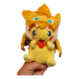 Peluche Pikachu Gorra Mega Charizard Pokémon 