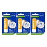 Hidratante Labial Nivea Sun Protect Com 30fps 4,8g Kit C/3