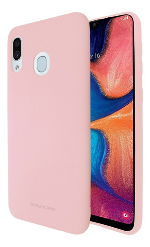 Funda De Silicon Suave Para Samsung M30 Color Rosa Molan Cano Soft
