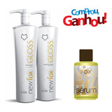 Kit New Fox Gloss Escova Progressiva 2x1l Sem Formol