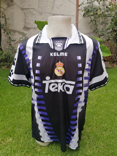 Jersey Real Madrid Retro Negra 1998 España Talla M